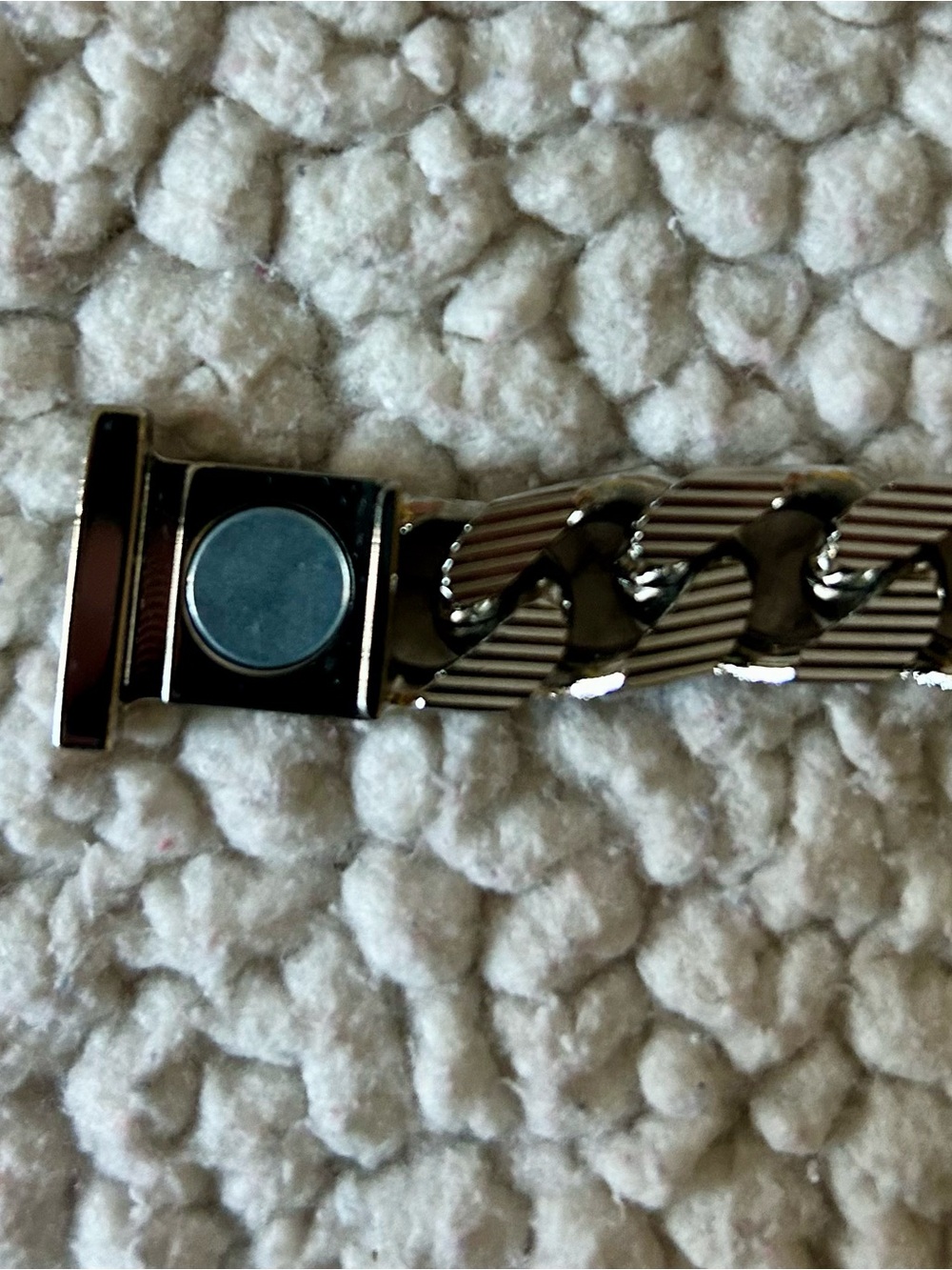 Fendi Palladium Shadow Chain Bracelet with Square Branded Clasp - Size Large - Picture 11 of 14